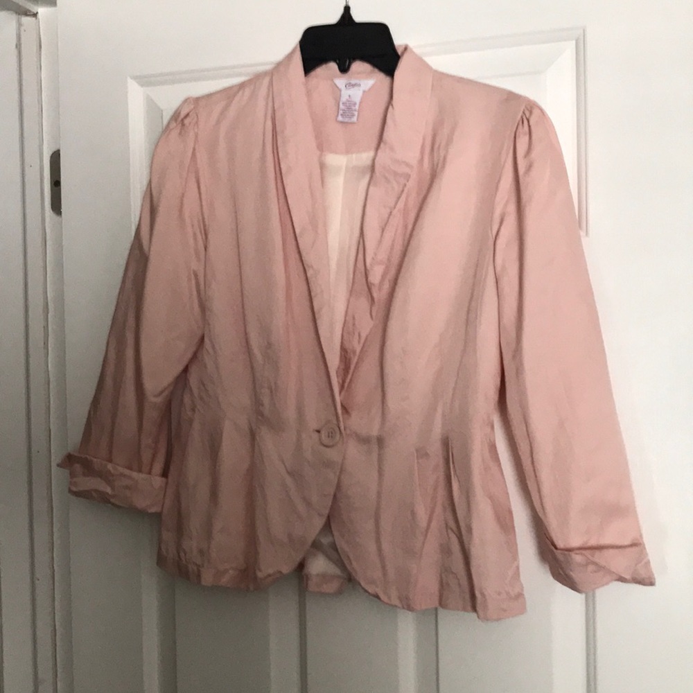 Candie's Light Blush Single-Button Tailored Blazer
